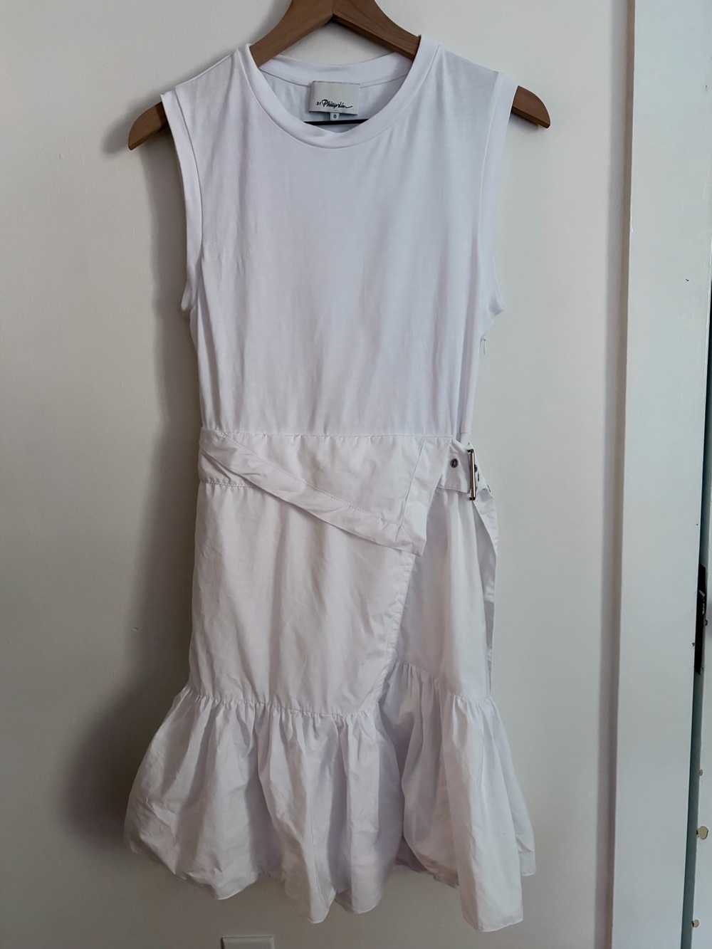 3.1 Phillip Lim // White Crewneck Mini Dress 0